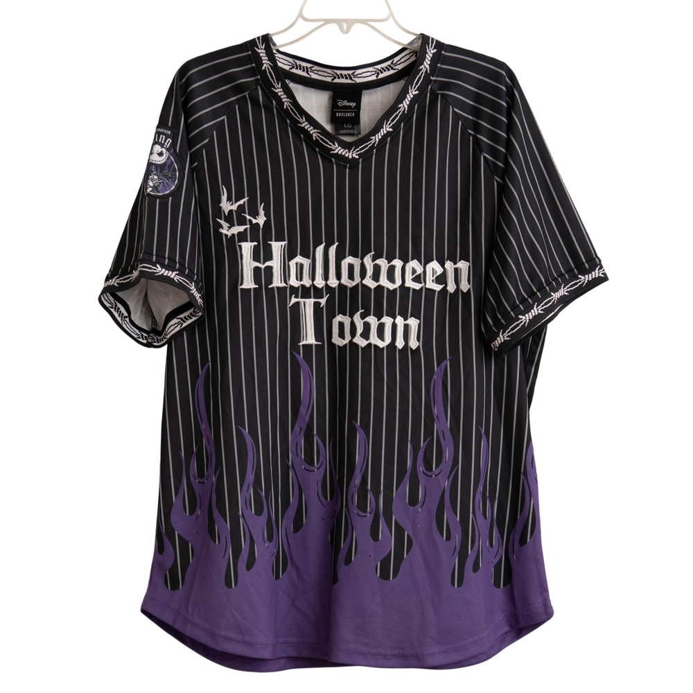 Disney Halloween Town Nightmare Before Christmas Jersey NEW L Jack Skellington
